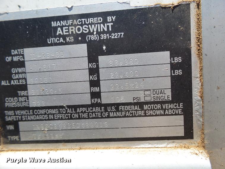 image for item EN9579 2006 Aeroswint live bottom silage trailer