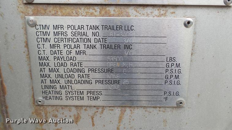 image for item DC2649 2008 Polar tank trailer