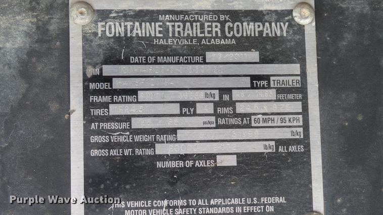 image for item DE0171 2012 Fontaine HAVSF12WSA flatbed trailer