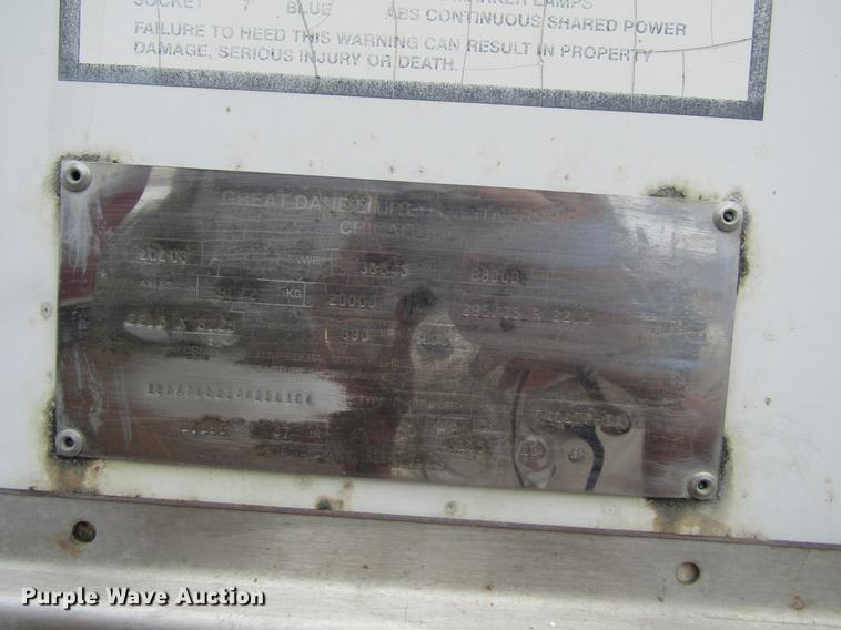 image for item DF3805 2004 Great Dane dry van trailer