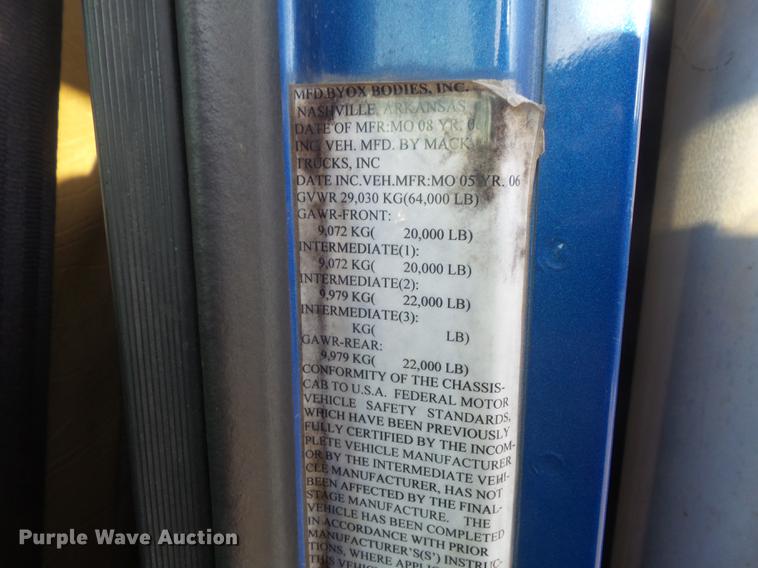 image for item DC7251 2007 Mack CV713 dump truck