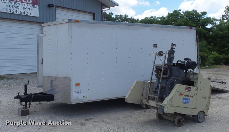 image for item DC7253 2004 Ingersoll Rand WS36 concrete saw and enclosed cargo trailer
