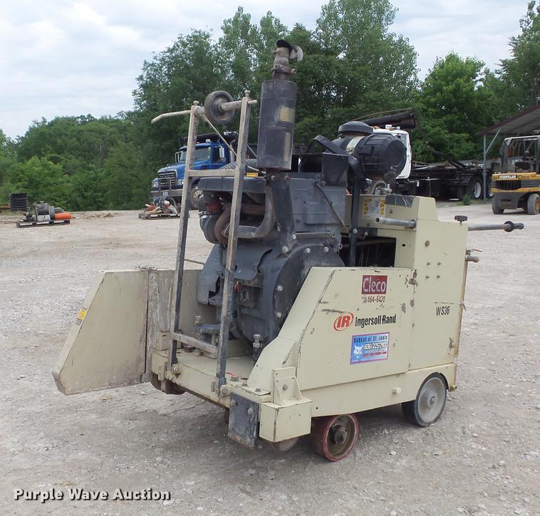 image for item DC7253 2004 Ingersoll Rand WS36 concrete saw and enclosed cargo trailer
