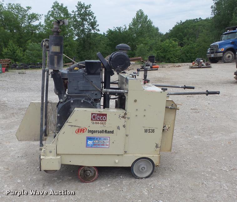image for item DC7253 2004 Ingersoll Rand WS36 concrete saw and enclosed cargo trailer