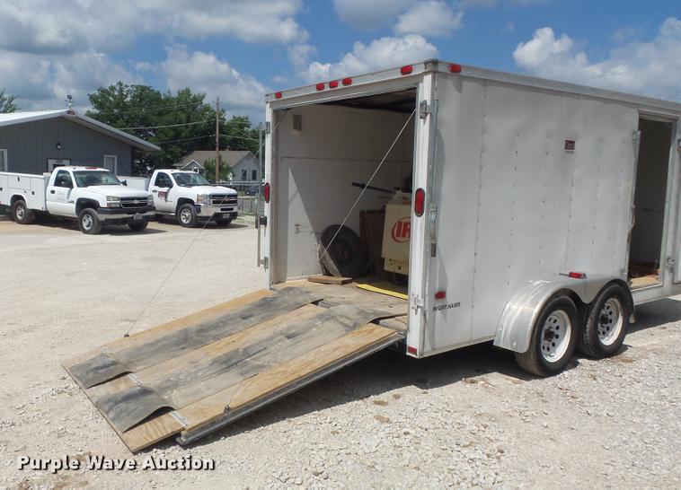image for item DC7253 2004 Ingersoll Rand WS36 concrete saw and enclosed cargo trailer