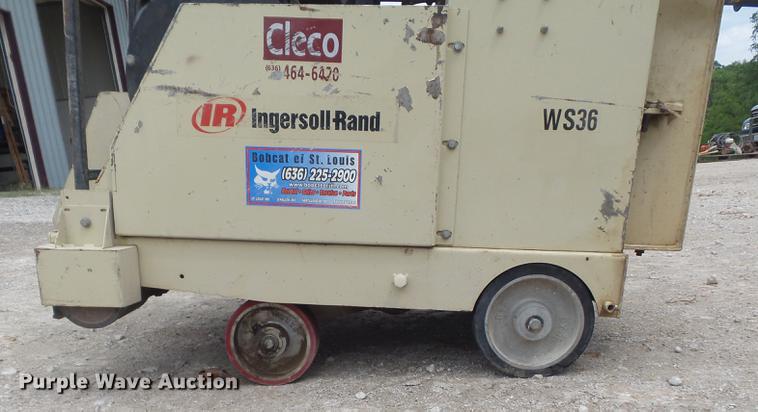 image for item DC7253 2004 Ingersoll Rand WS36 concrete saw and enclosed cargo trailer