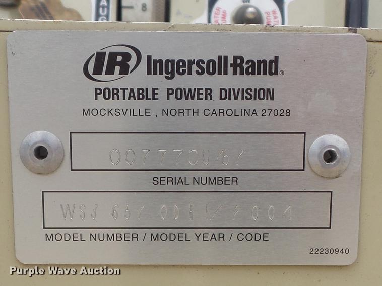 image for item DC7253 2004 Ingersoll Rand WS36 concrete saw and enclosed cargo trailer