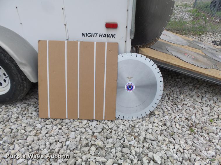 image for item DC7253 2004 Ingersoll Rand WS36 concrete saw and enclosed cargo trailer