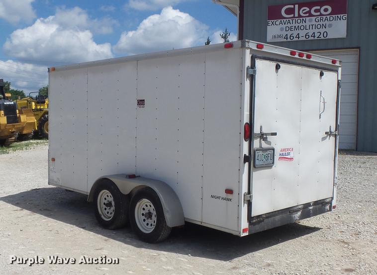 image for item DC7253 2004 Ingersoll Rand WS36 concrete saw and enclosed cargo trailer