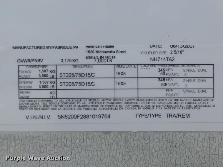 image for item DC7253 2004 Ingersoll Rand WS36 concrete saw and enclosed cargo trailer