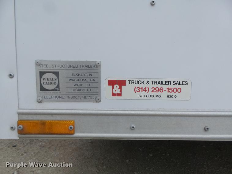 image for item DC7256 1995 Wells Cargo CW121-102 enclosed cargo trailer