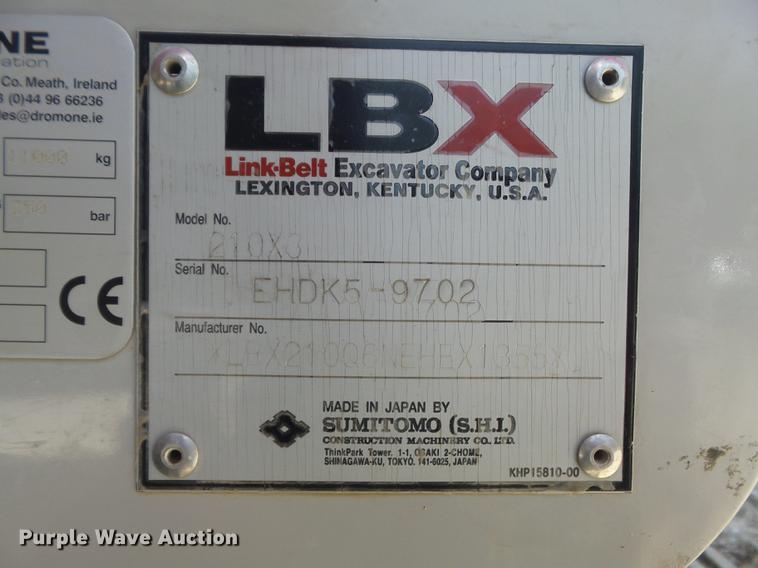 image for item DC7279 2015 Link Belt 210 X3 excavator