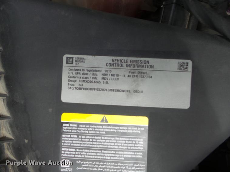 image for item DC7287 2015 Chevrolet Silverado 3500HD utility bed pickup truck