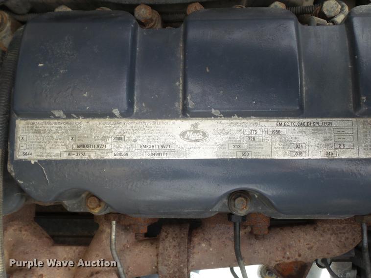 image for item DC7292 2007 Mack CV713 Granite hooklift truck