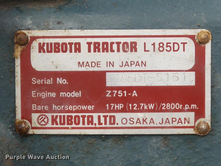 image for item DM9924 Kubota L185DT MFWD tractor