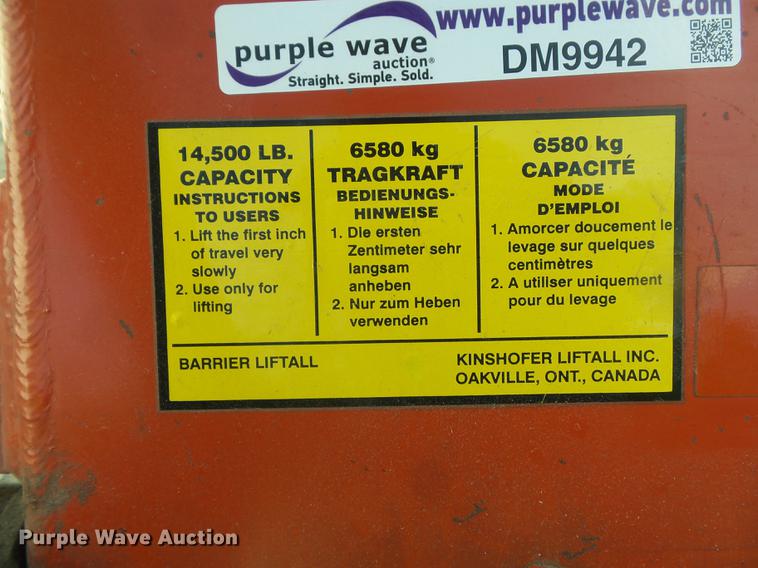 image for item DM9942 Kinshofer barrier lift all