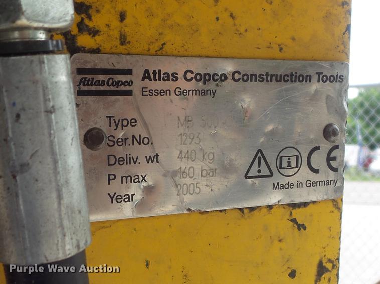 image for item DM9961 2005 Atlas Copco MB500CL breaker