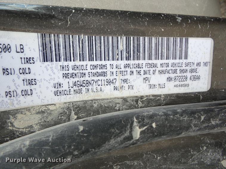 image for item BI9688 2000 Jeep Grand Cherokee SUV