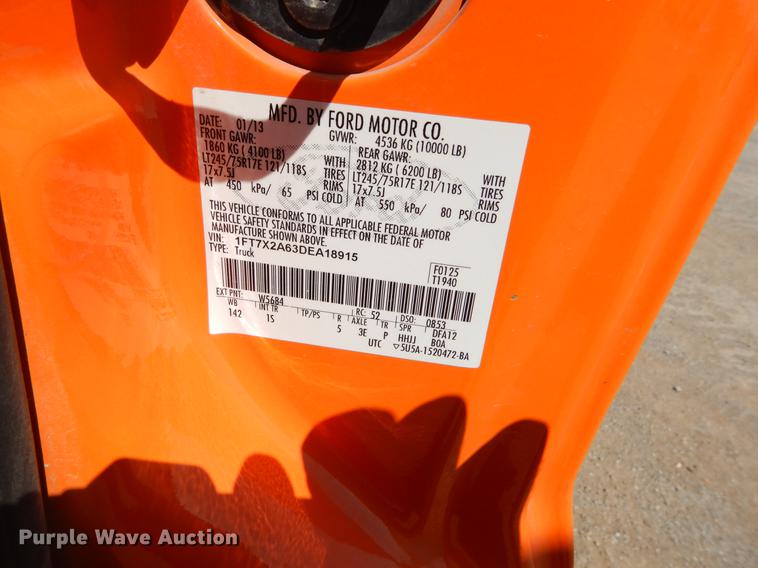 image for item DC2285 2013 Ford F250 Super Duty XL SuperCab pickup truck