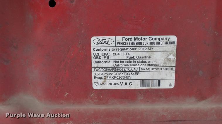 image for item DC4190 2012 Ford F150 SuperCab pickup truck