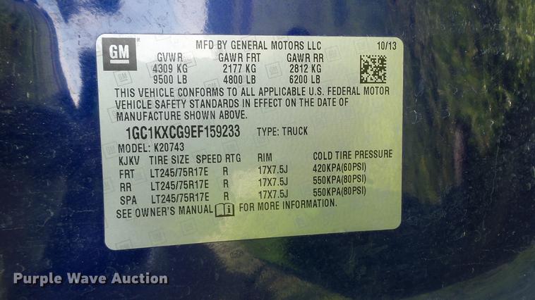 image for item DC5506 2014 Chevrolet Silverado 2500HD Crew Cab pickup truck