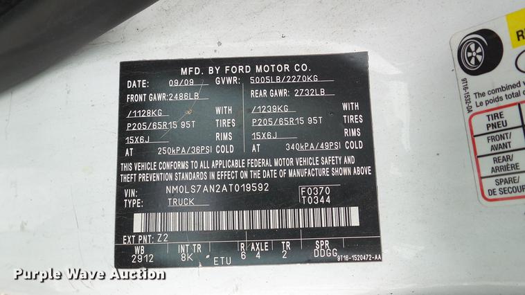 image for item DC5514 2010 Ford Transit Connect van