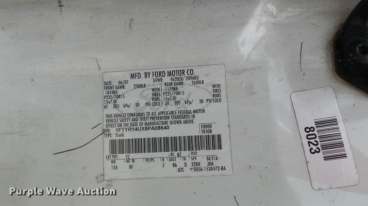 image for item DC5530 2008 Ford Ranger SuperCab pickup truck