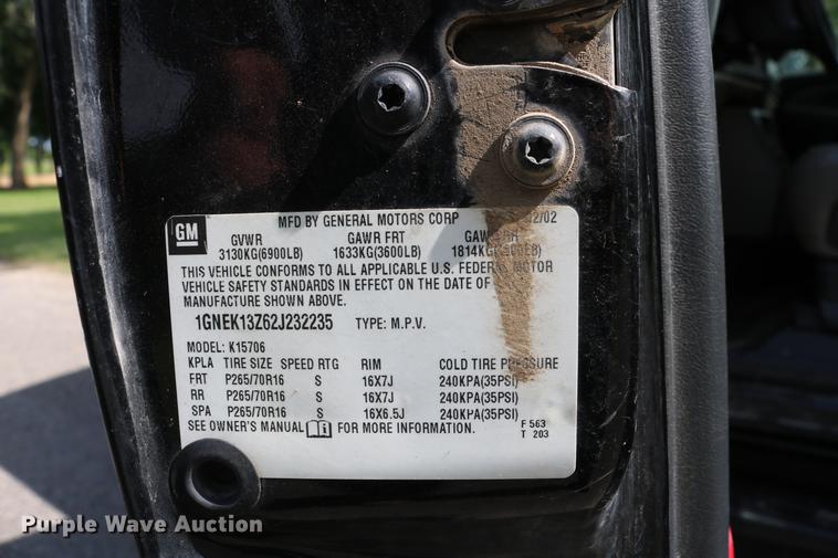 image for item DC7640 2002 Chevrolet Tahoe LT SUV