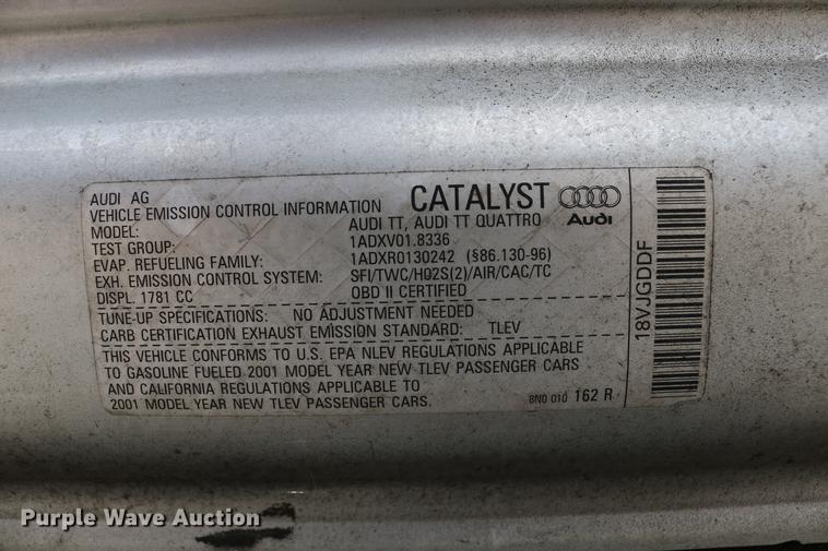 image for item DD4258 2001 Audi TT Roadster Quattro convertible