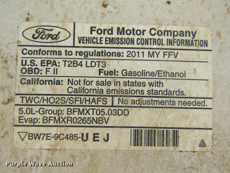 image for item DD5684 2011 Ford F150 XL SuperCab pickup truck