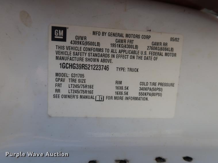 image for item DD9584 2002 Chevrolet Express 3500 van