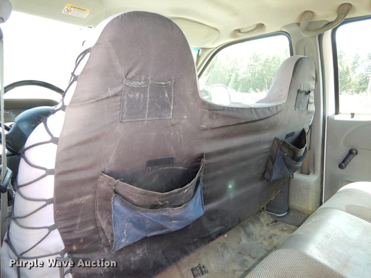 image for item DE1755 2004 Ford F350 Super Duty XL Crew Cab dump flatbed pickup truck