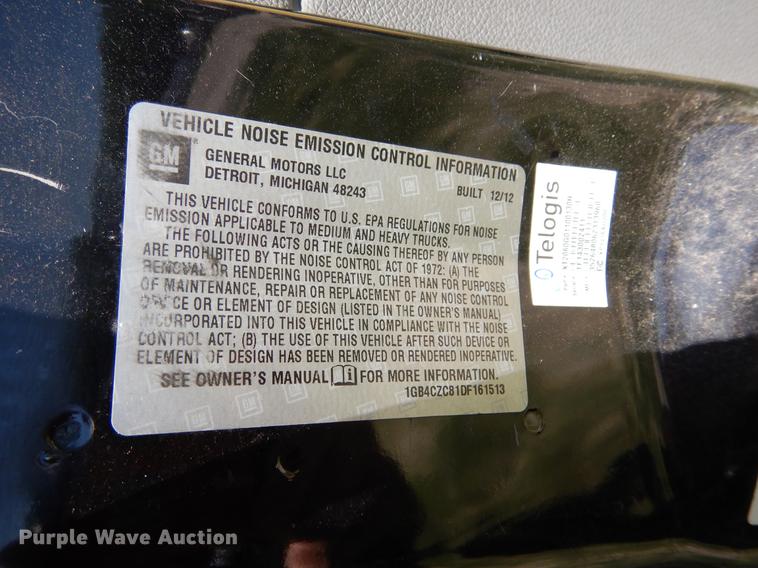 image for item DK9888 2013 Chevrolet Silverado 3500HD Crew Cab pickup truck cab and chassis