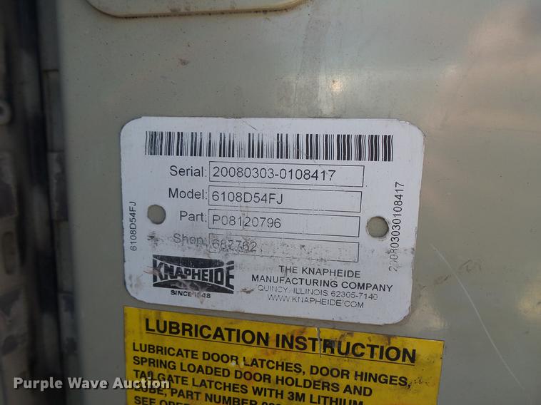 image for item DV9289 Knapheide 6108D54FJ utility bed