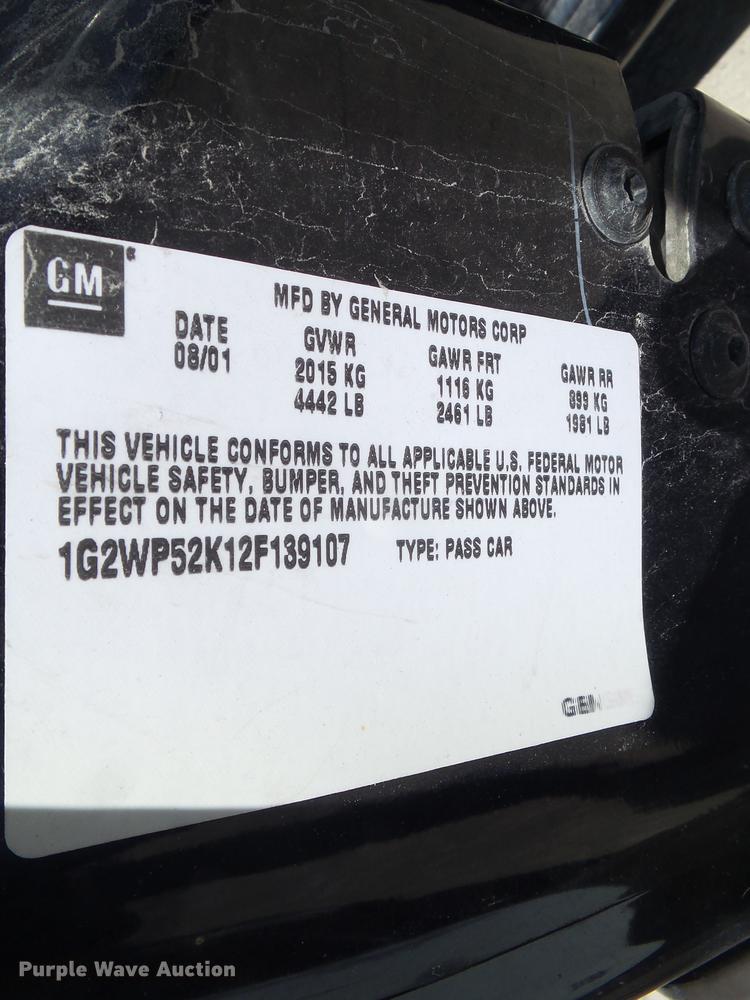 image for item DZ9352 2002 Pontiac Grand Prix GT