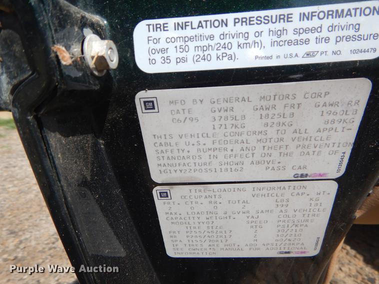 image for item EI9243 1995 Chevrolet Corvette