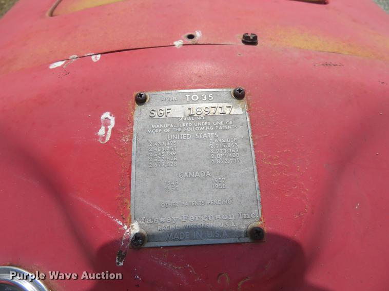 image for item EJ9607 Massey Ferguson 35 tractor