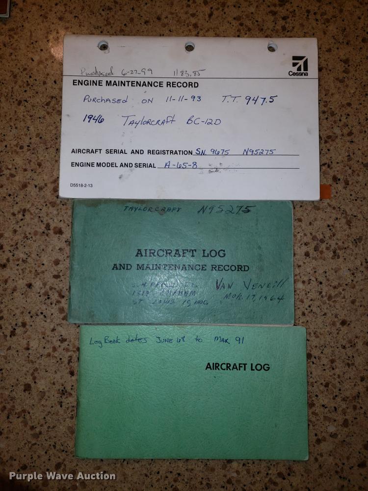 image for item EP9363 1946 Taylorcraft BC12D airplane