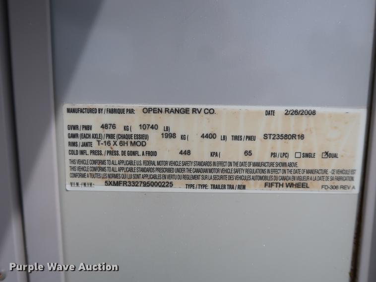 image for item EP9422 2009 Open Range camper