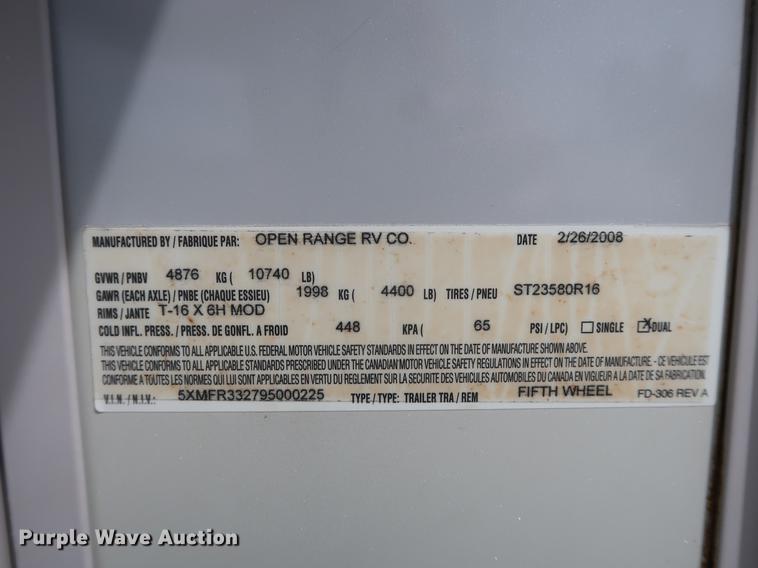 image for item EP9422 2009 Open Range camper