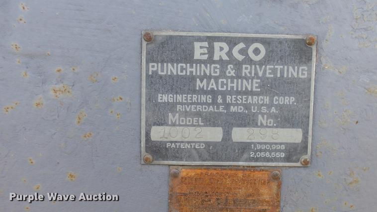 image for item ET9689 Erco 1002 punching and riveting machine