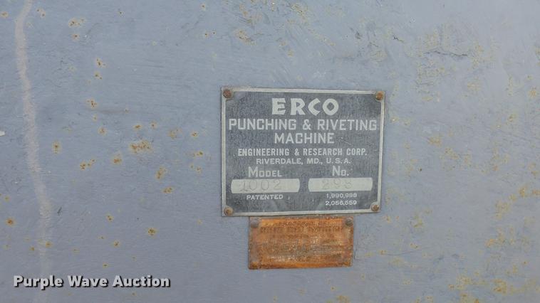 image for item ET9689 Erco 1002 punching and riveting machine