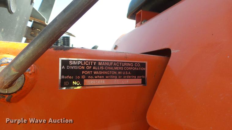 image for item EZ9388 Allis Chalmers Simplicity lawn mower