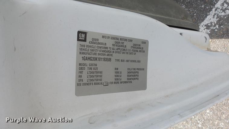 image for item EZ9440 2008 Chevrolet Express 3500 Extended van