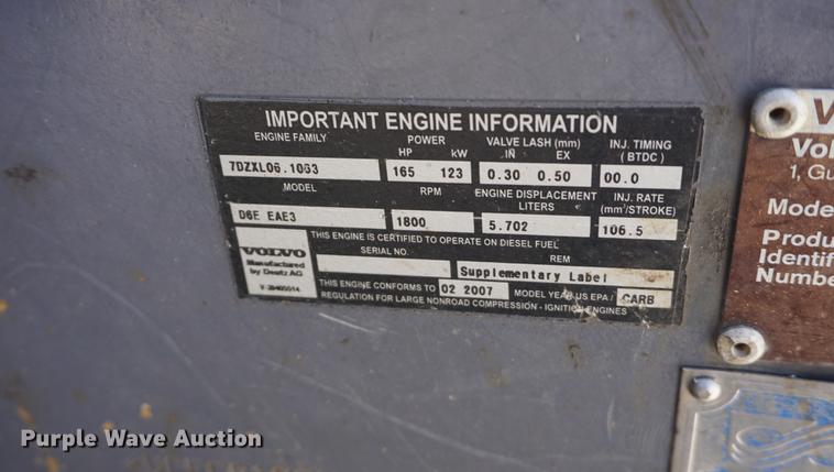image for item DB6008 2007 Volvo EC210C L excavator
