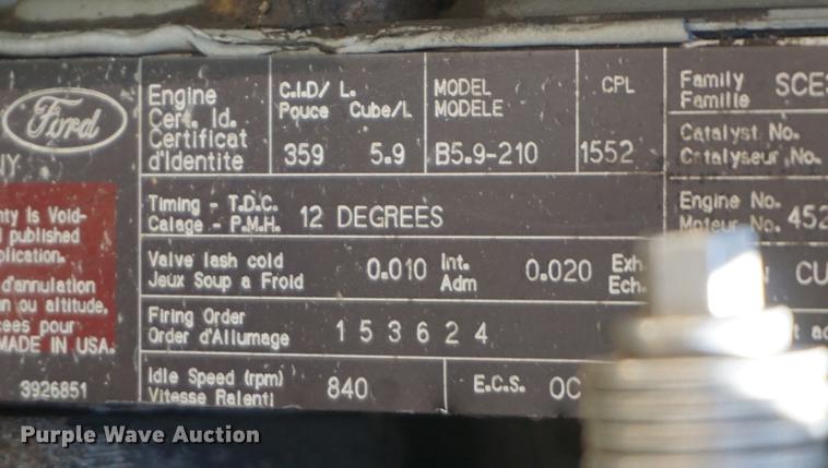 image for item DB6009 1996 Ford LN7000 crane truck