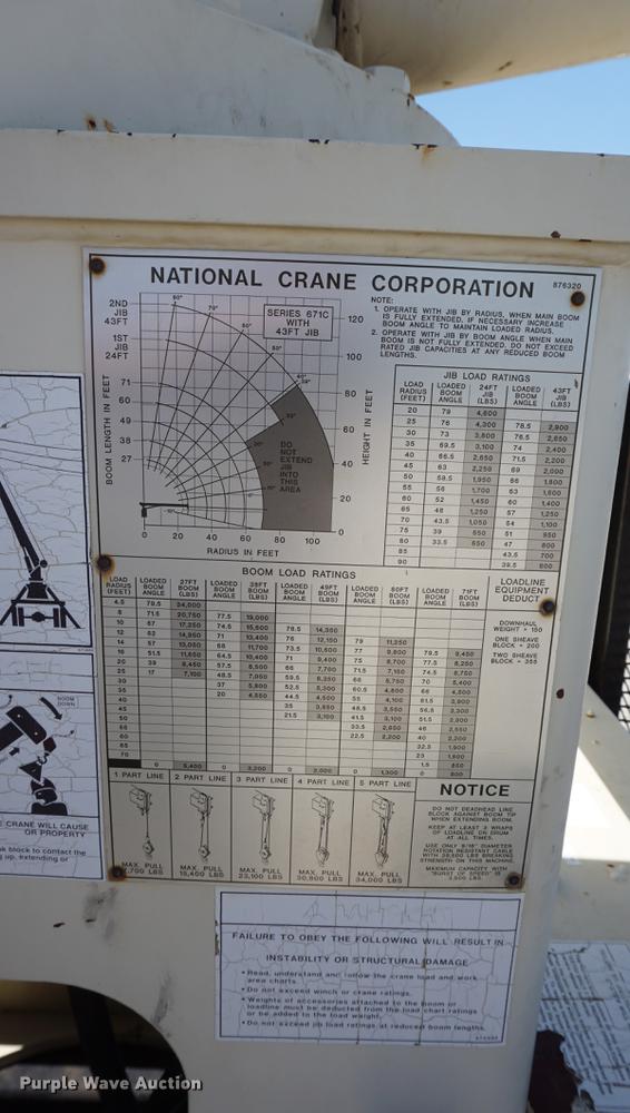 image for item DB6009 1996 Ford LN7000 crane truck