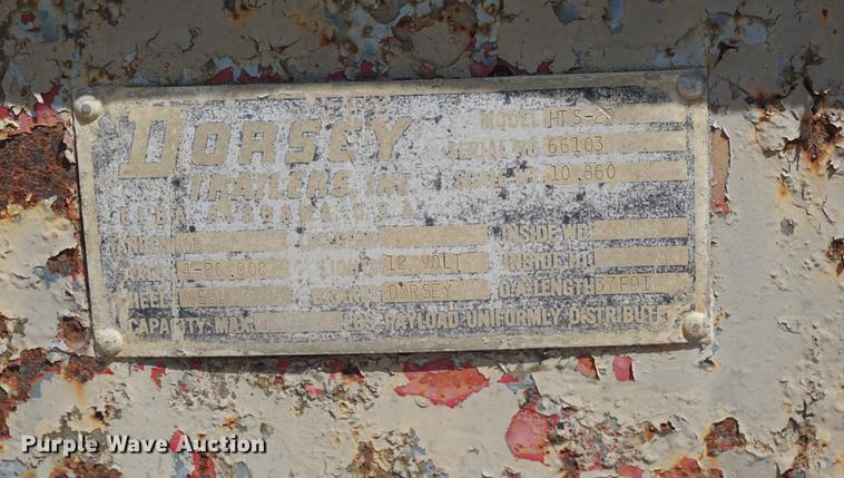 image for item DB6011 1966 Dorsey HTS-25 low boy equipment trailer