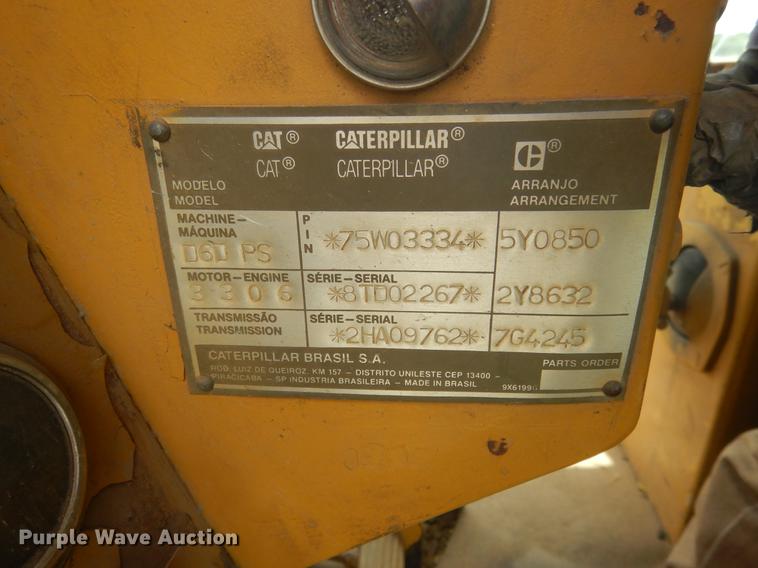 image for item DC5956 1990 Caterpillar D6D PS dozer