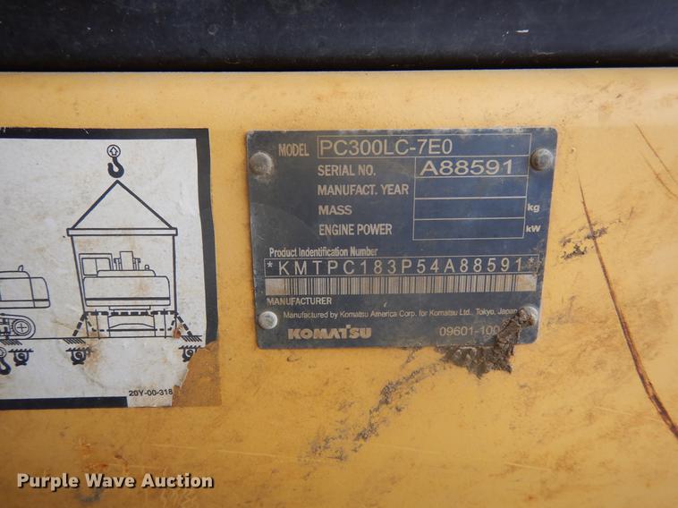 image for item DC5960 Komatsu PC300LC-7 excavator
